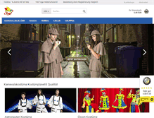 Tablet Screenshot of kostuem-planet.de